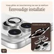 AVY iPhone 12 Pro / 11 Pro / 11 Pro Max Camera Protector Rings Glitter Zilver afbeelding 6