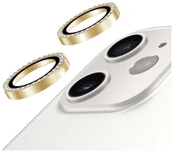 AVY iPhone 12 Pro / 11 Pro / 11 Pro Max Camera Protector Rings Diamant Goud afbeelding