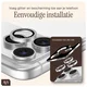 AVY Apple iPhone 12 Pro Max Camera Lens Protector Rings Diamant Zilver afbeelding 6