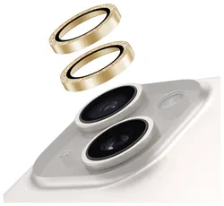 AVY Apple iPhone 14 / 14 Plus Camera Lens Protector Rings Glitter Goud afbeelding