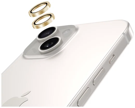 AVY Apple iPhone 14 / 14 Plus Camera Lens Protector Rings Glitter Goud afbeelding 9