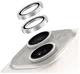 AVY Apple iPhone 14 / 14 Plus Camera Lens Protector Rings Glitter Zilver
