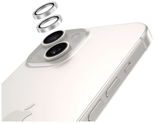 AVY Apple iPhone 14 / 14 Plus Camera Lens Protector Rings Glitter Zilver afbeelding 9