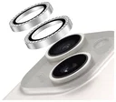 AVY Apple iPhone 15 / 15 Plus Camera Lens Protector Rings Diamant Zilver