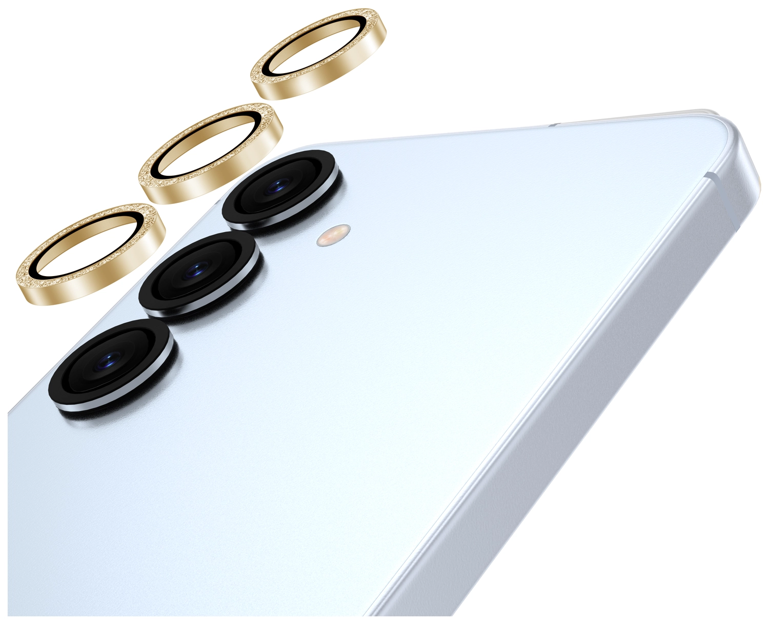 AVY Samsung Galaxy S25 Plus Camera Lens Protector Rings Glitter Goud afbeelding 9