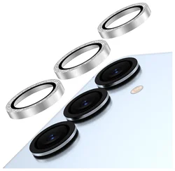 AVY Samsung Galaxy S25 Plus Camera Lens Protector Rings Glitter Zilver afbeelding