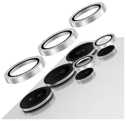AVY Samsung Galaxy S25 Ultra Camera Lens Protector Rings Glitter Zilver afbeelding