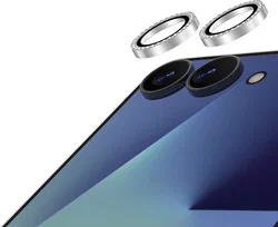 AVY Samsung Galaxy Z Flip 7 Camera Lens Protector Rings Diamant Zilver afbeelding