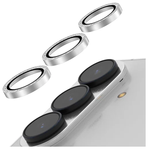 AVY Samsung Galaxy Z Fold 7 Camera Lens Protector Rings Glitter Zilver afbeelding 1