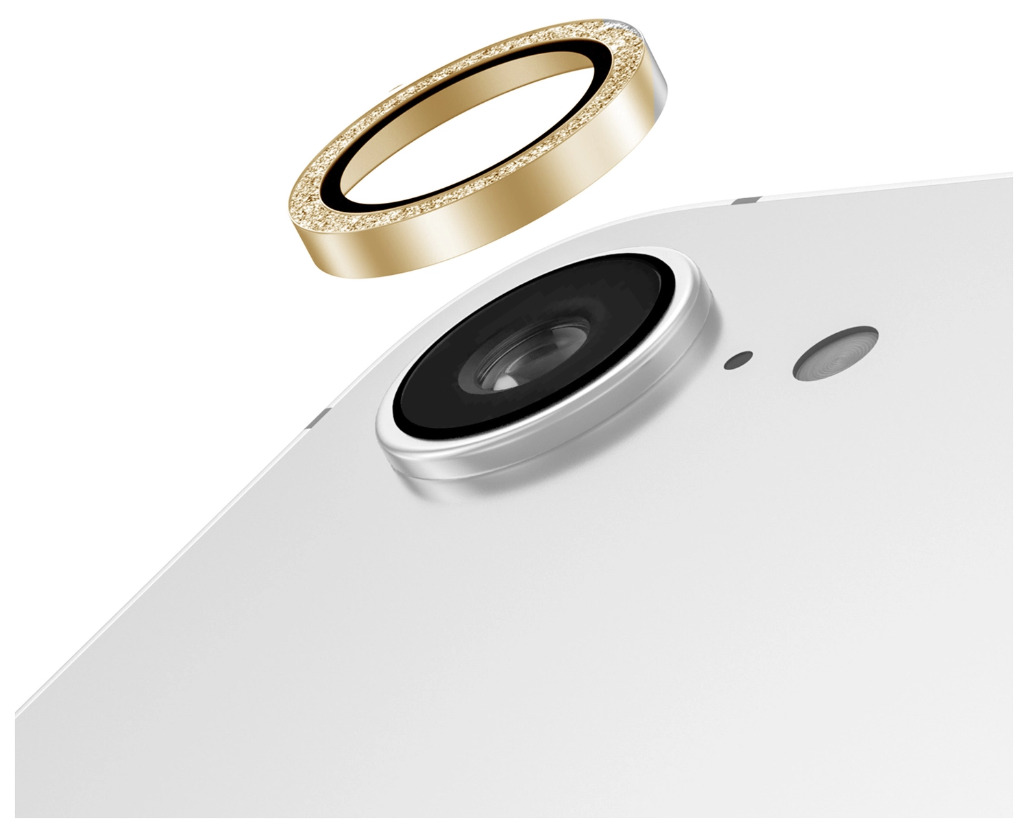 AVY Apple iPhone 17e / 16e Camera Lens Protector Rings Glitter Goud afbeelding 1