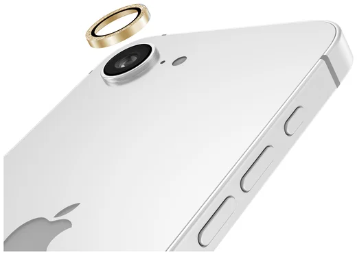 AVY Apple iPhone 17e / 16e Camera Lens Protector Rings Glitter Goud afbeelding 9