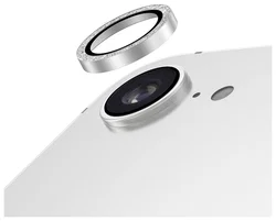 AVY Apple iPhone 17e / 16e Camera Lens Protector Rings Glitter Zilver afbeelding