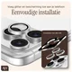 AVY Apple iPhone 17e / 16e Camera Lens Protector Rings Glitter Zilver afbeelding 6
