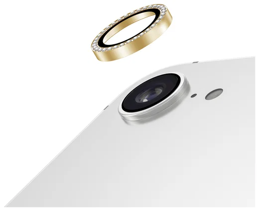 AVY Apple iPhone 17e / 16e Camera Lens Protector Rings Diamant Goud afbeelding 1