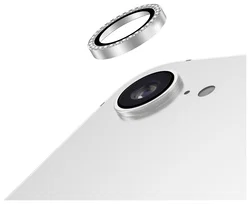 AVY Apple iPhone 17e / 16e Camera Lens Protector Rings Diamant Zilver afbeelding
