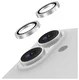 AVY Apple iPhone 17 / 16 / 16 Plus Camera Lens Protector Rings Diamant Zilver