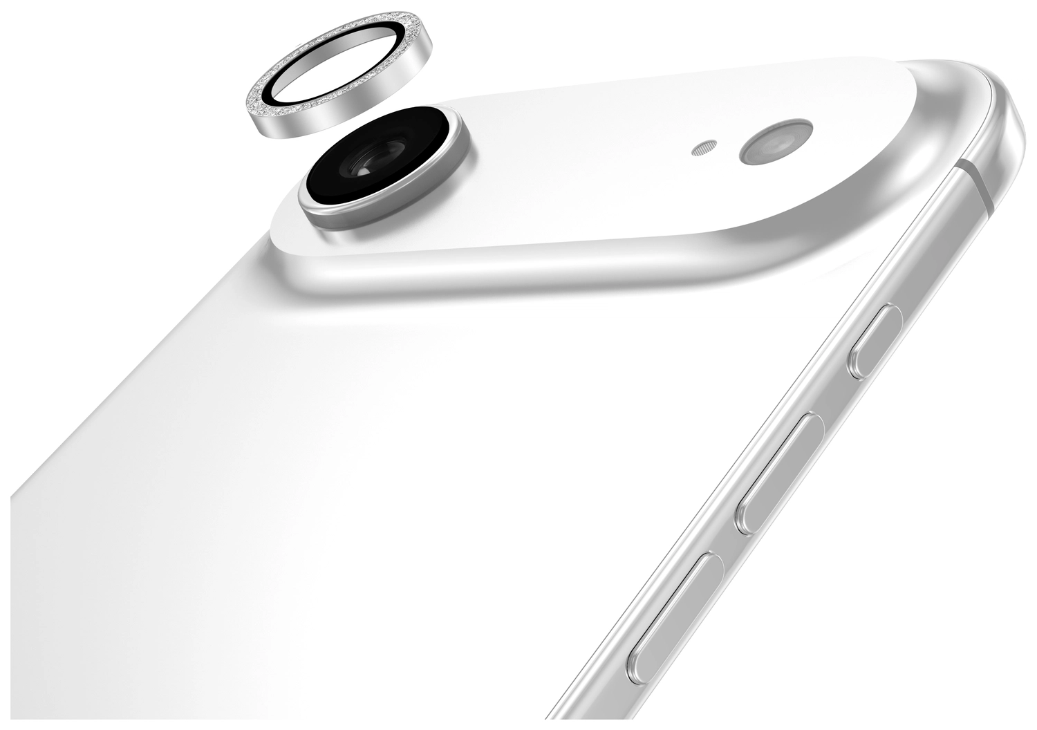AVY Apple iPhone Air Camera Lens Protector Rings Glitter Zilver afbeelding 9