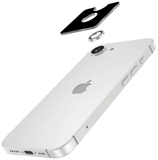 AVY Apple iPhone Air Camera Lens Protector Rings Diamant Zilver afbeelding 2