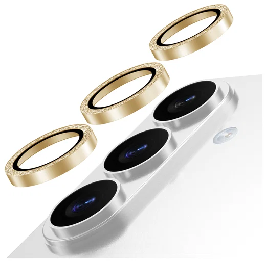 AVY Samsung Galaxy S26 Camera Lens Protector Rings Glitter Goud afbeelding 1