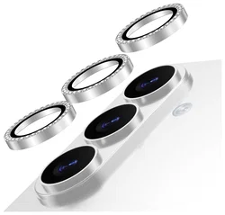 AVY Samsung Galaxy S26 Camera Lens Protector Rings Diamant Zilver afbeelding