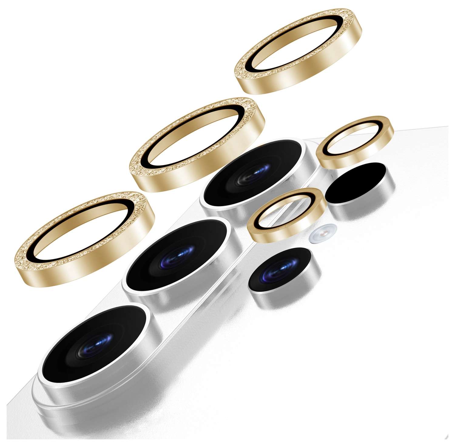 AVY Samsung Galaxy S26 Ultra Camera Lens Protector Rings Glitter Goud afbeelding 1