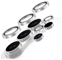 AVY Samsung Galaxy S26 Ultra Camera Lens Protector Rings Glitter Zilver