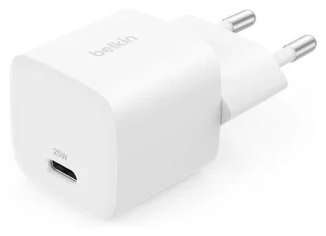 Belkin BoostCharge 25W Fast Charge Snellader USB‑C Adapter met PPS Wit