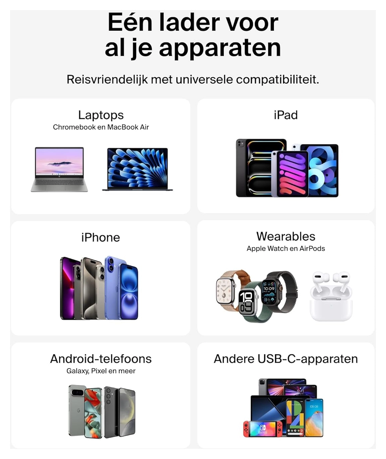 Belkin BoostCharge 45W USB-C Snellader Power Delivery Fast Charge Zwart afbeelding 6