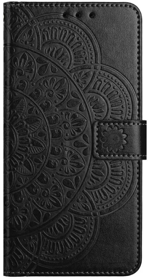 Xiaomi Redmi 14C Hoesje Mandala Book Case met Pasjeshouder Zwart afbeelding 8