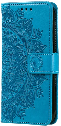 Samsung Galaxy A07 Hoesje Mandala Book Case met Pasjeshouder Blauw afbeelding 5