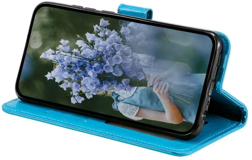 Samsung Galaxy A07 Hoesje Mandala Book Case met Pasjeshouder Blauw afbeelding 3