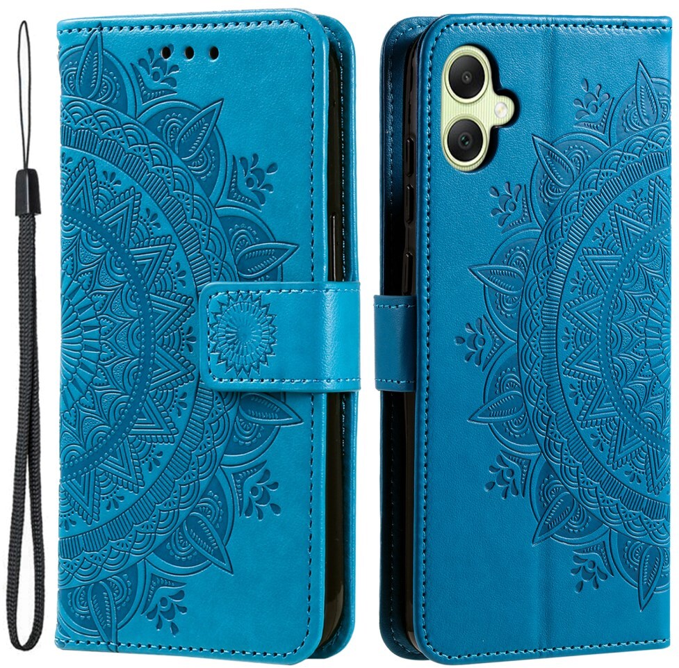 Samsung Galaxy A07 Hoesje Mandala Book Case met Pasjeshouder Blauw afbeelding 1