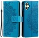 Samsung Galaxy A07 Hoesje Mandala Book Case met Pasjeshouder Blauw