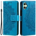 Samsung Galaxy A07 Hoesje Mandala Book Case met Pasjeshouder Blauw