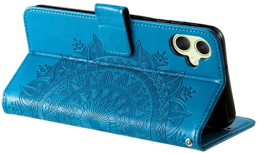 Samsung Galaxy A07 Hoesje Mandala Book Case met Pasjeshouder Blauw afbeelding 4