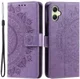 Samsung Galaxy A07 Hoesje Mandala Book Case met Pasjeshouder Paars afbeelding 1