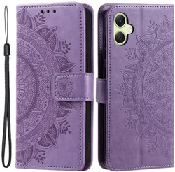 Samsung Galaxy A07 Hoesje Mandala Book Case met Pasjeshouder Paars afbeelding