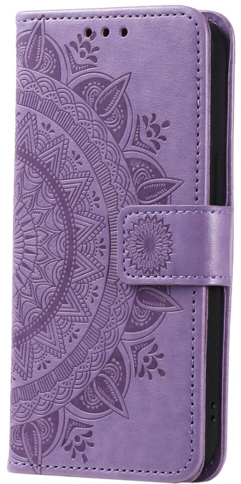 Samsung Galaxy A07 Hoesje Mandala Book Case met Pasjeshouder Paars afbeelding 5