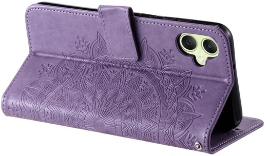 Samsung Galaxy A07 Hoesje Mandala Book Case met Pasjeshouder Paars afbeelding 4
