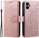 Samsung Galaxy A07 Hoesje Mandala Book Case met Pasjeshouder Roze Goud