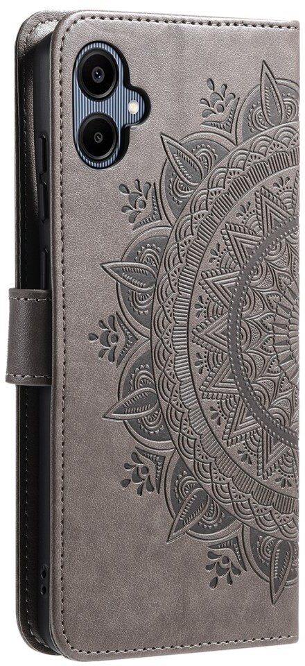 Samsung Galaxy A07 Hoesje Mandala Book Case met Pasjeshouder Zwart afbeelding 6