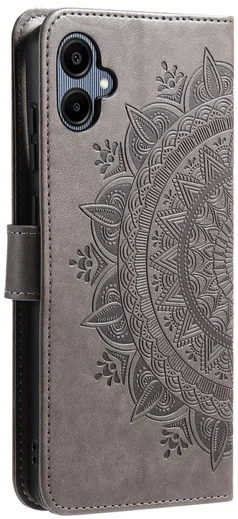 Samsung Galaxy A07 Hoesje Mandala Book Case met Pasjeshouder Zwart afbeelding 6