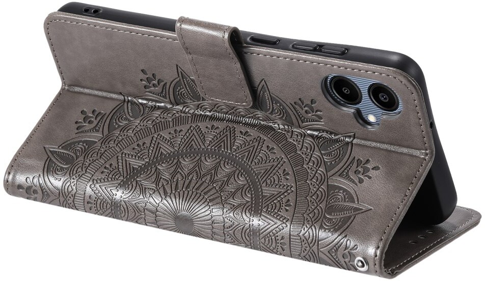 Samsung Galaxy A07 Hoesje Mandala Book Case met Pasjeshouder Zwart afbeelding 4