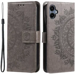 Samsung Galaxy A07 Hoesje Mandala Book Case met Pasjeshouder Zwart afbeelding