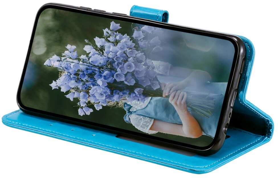Samsung Galaxy A35 Hoesje Mandala Book Case met Pasjeshouder Blauw afbeelding 3