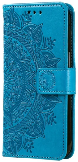 Samsung Galaxy A35 Hoesje Mandala Book Case met Pasjeshouder Blauw afbeelding 5