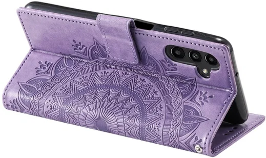 Samsung Galaxy A35 Hoesje Mandala Book Case met Pasjeshouder Paars afbeelding 4
