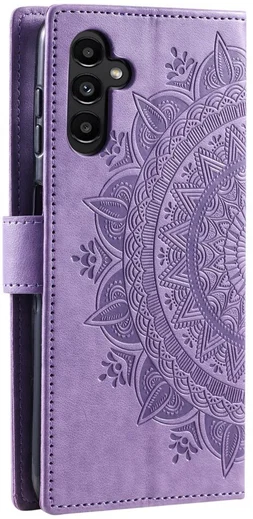 Samsung Galaxy A35 Hoesje Mandala Book Case met Pasjeshouder Paars afbeelding 6