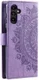 Samsung Galaxy A35 Hoesje Mandala Book Case met Pasjeshouder Paars afbeelding 6