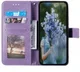 Samsung Galaxy A35 Hoesje Mandala Book Case met Pasjeshouder Paars afbeelding 2